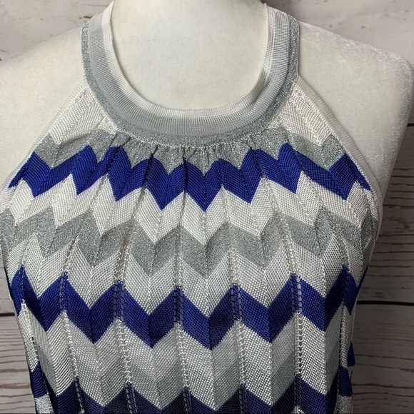Nwt Whbm Cutaway Zigzag Sleeveless Sweater Chevron - Picture 3 of 7